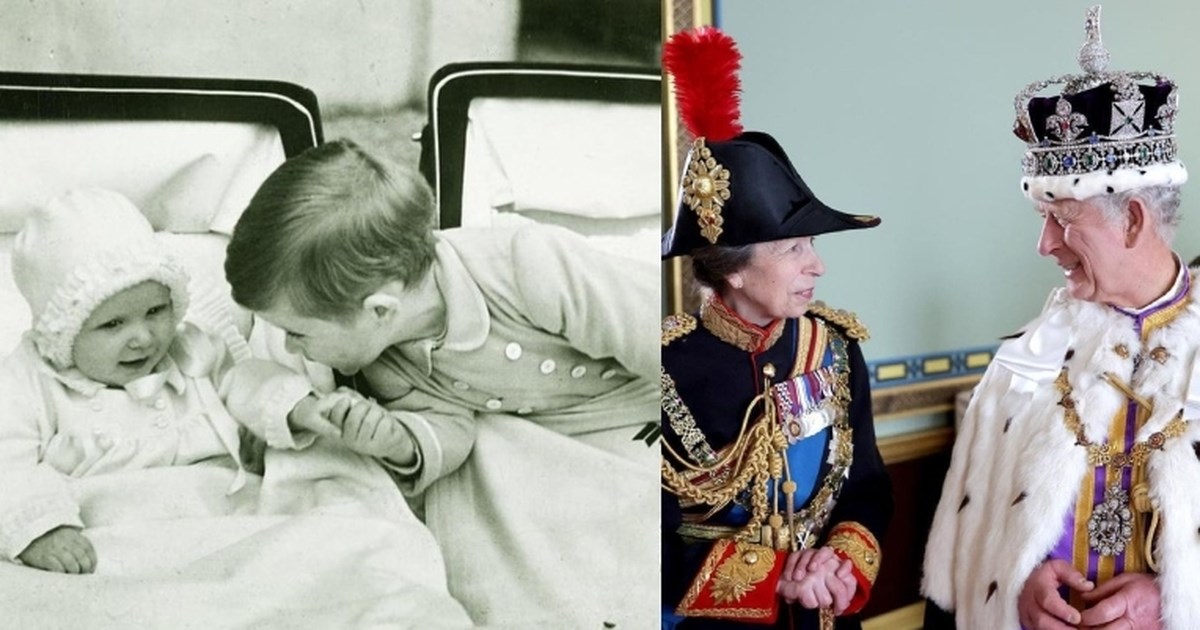 Εκ δεξιών του βασιλιά: Ο Κάρολος τιμά την πριγκίπισσα Άννα - Το throwback με την παιδική φωτογραφία και το χειροφίλημα