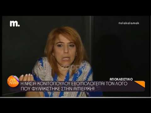 Νάσια Κονιτοπούλου: Οι δύσκολες στιγμές που πέρασε σε κρατητήριο στην Αμερική