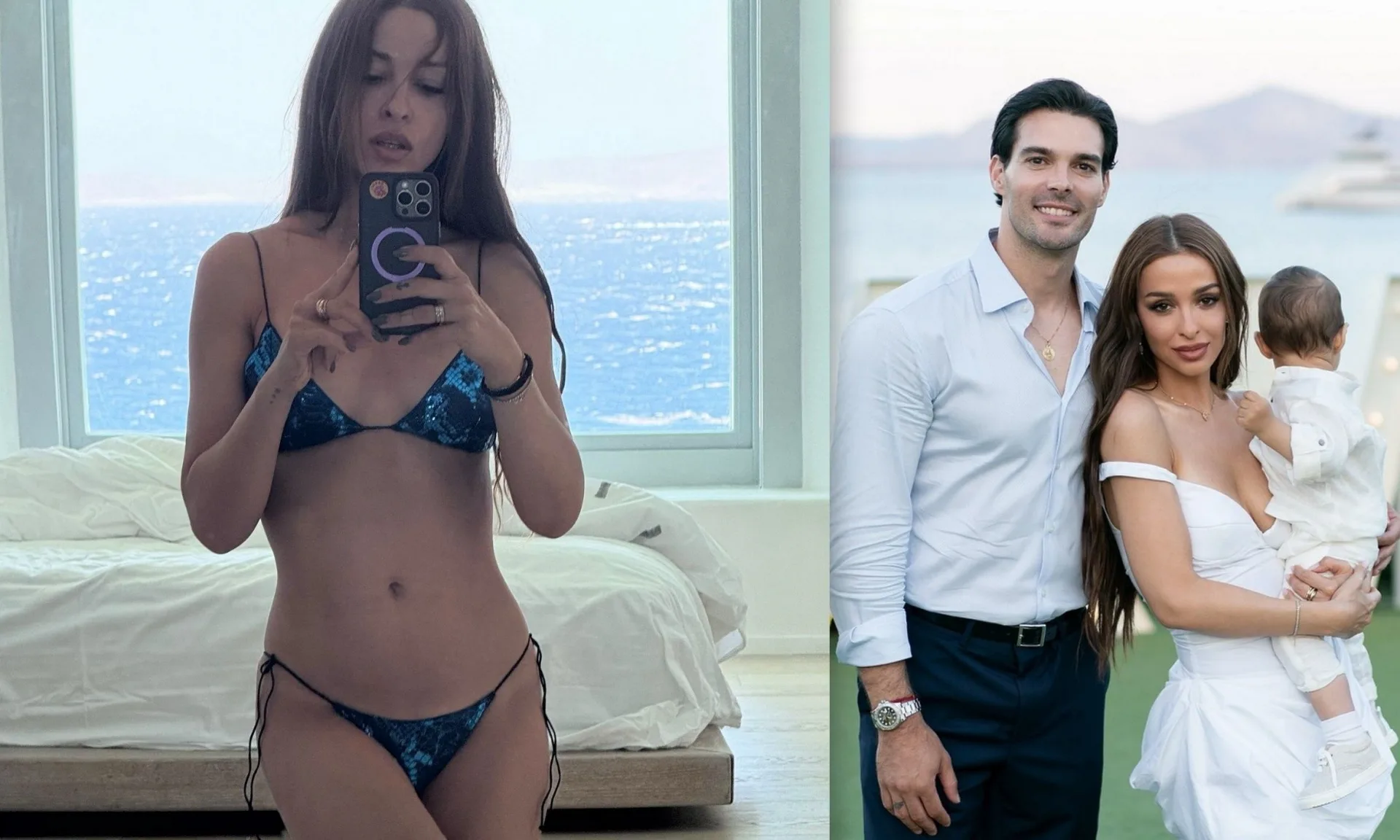 Ελένη Φουρέιρα: Παιχνίδια στην άμμο με τον γιο της, Ερμή και τον Αλμπέρτο Μποτία