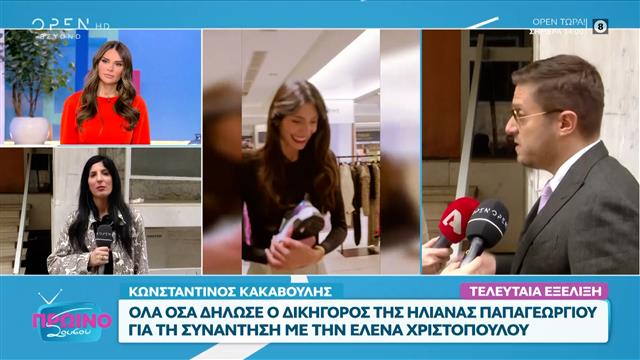 Όλα όσα δήλωσε ο δικηγόρος της Ηλιάνας Παπαγεωργίου μετά την συνάντηση με την Χριστοπούλου